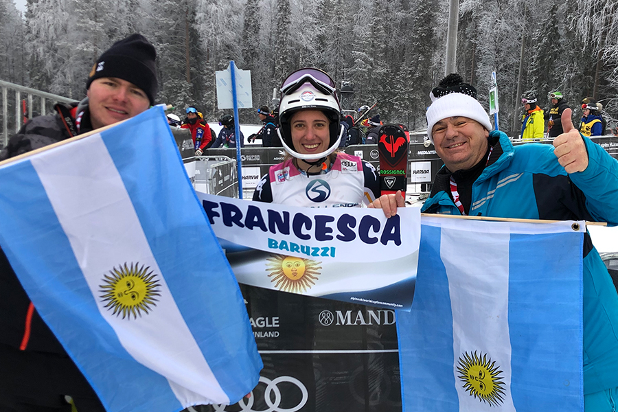 World Cup Levi 2022. Francesca  with Fan Community members