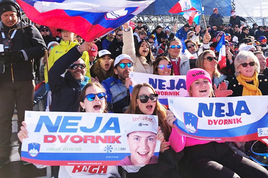 SloSki fans Courchevel 2023